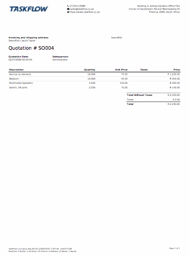 TaskFlow prints beautiful PDF reports